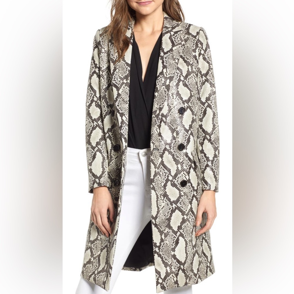 Snakeskin Faux Leather Jacket- Worn Once